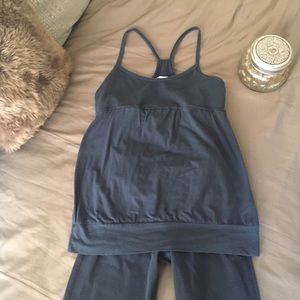 OM yoga set size small. Pants and top